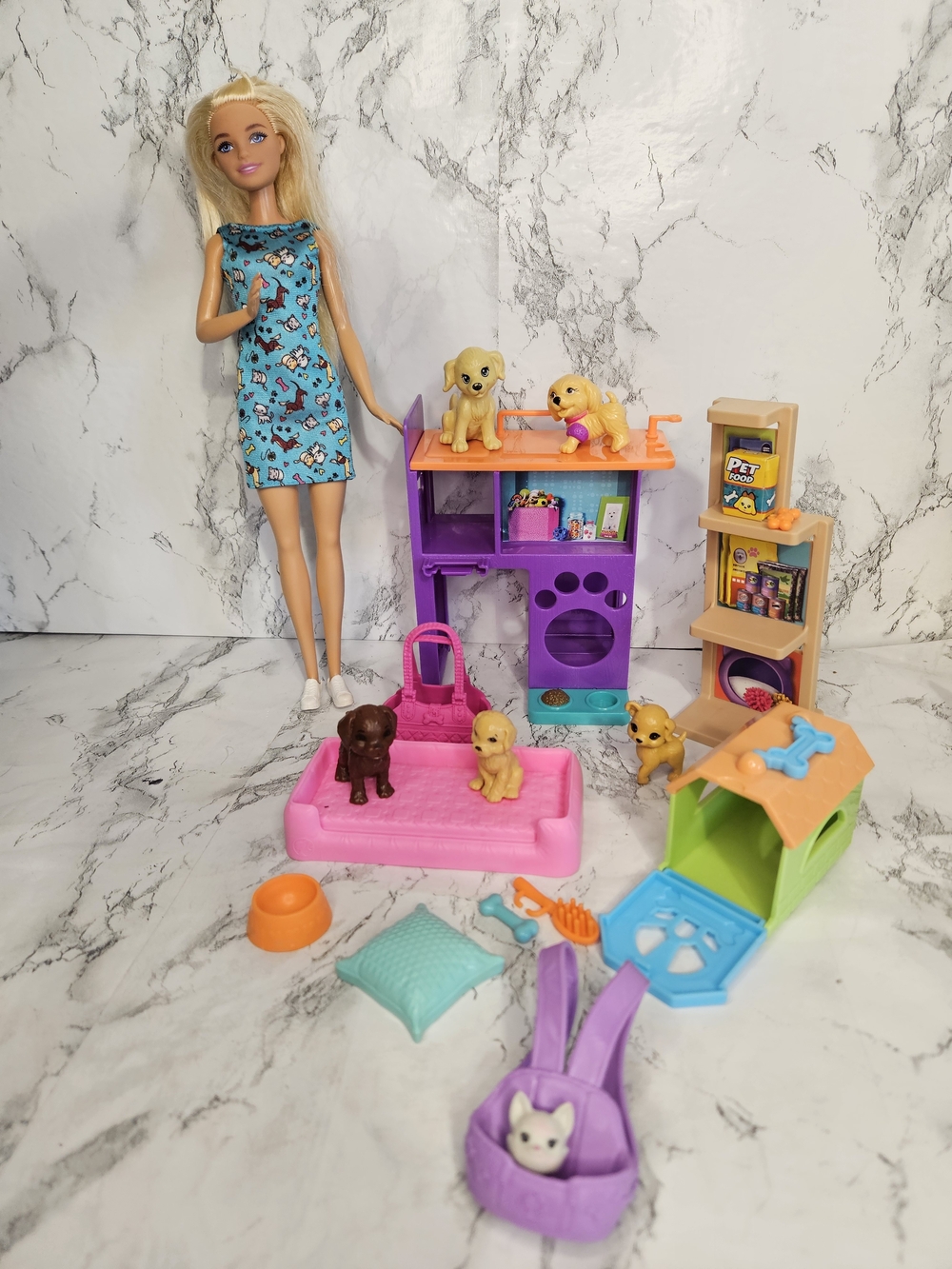 Barbie Pet Vet Playset with Doll and Puppies